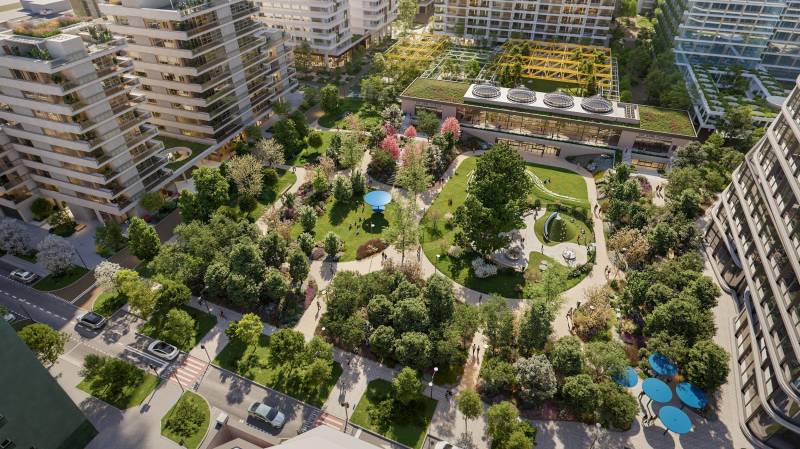 Ogrody Towarowa zazielenią serce superkwartału Towarowa22