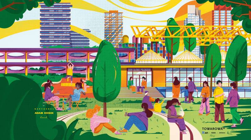 Ulubione schody stolicy pozdrawiają superkwartał Towarowa22