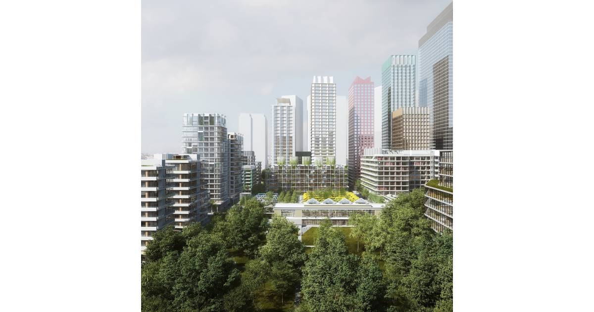 Warsaw Innova Building A park located on the site of a former printing house and a mixed-use ...