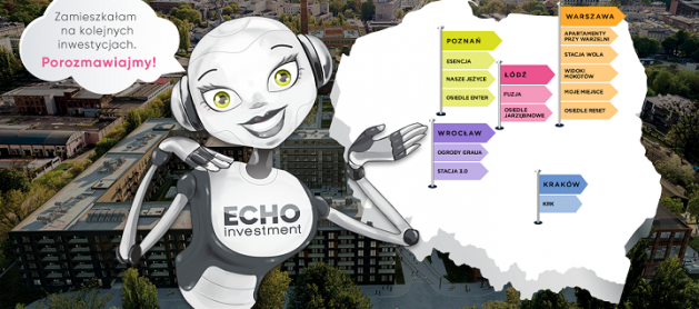 Aurelia, chatbot Echo Investment, wprowadza się na kolejne inwestycje