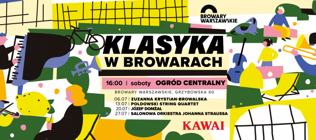 Classical music concerts in the garden of Warsaw Breweries