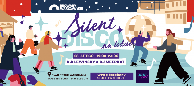 Silent Disco at the ice rink in Warsaw Breweries