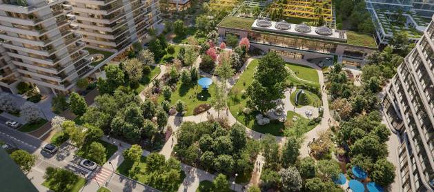 Ogrody Towarowa zazielenią serce superkwartału Towarowa22